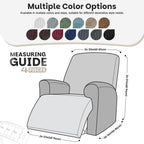 4-Pieces Stretch Recliner Chair Cover with Elastic Bottom (Chocolate)