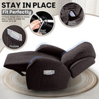 4-Pieces Stretch Recliner Chair Cover with Elastic Bottom (Chocolate)