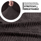4-Pieces Stretch Recliner Chair Cover with Elastic Bottom (Chocolate)