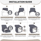 4-Pieces Stretch Recliner Chair Cover with Elastic Bottom (Chocolate)